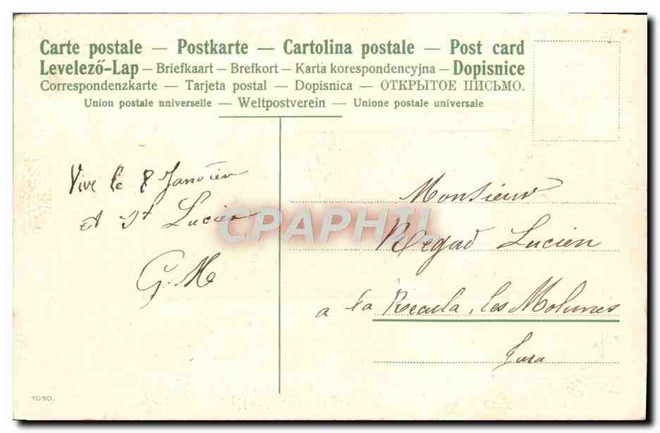 CPA Fantaisie Bonne fete oiseau — Rückseite