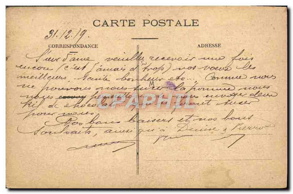 CPA Fantaisie Femmes Bonne annee — Verso