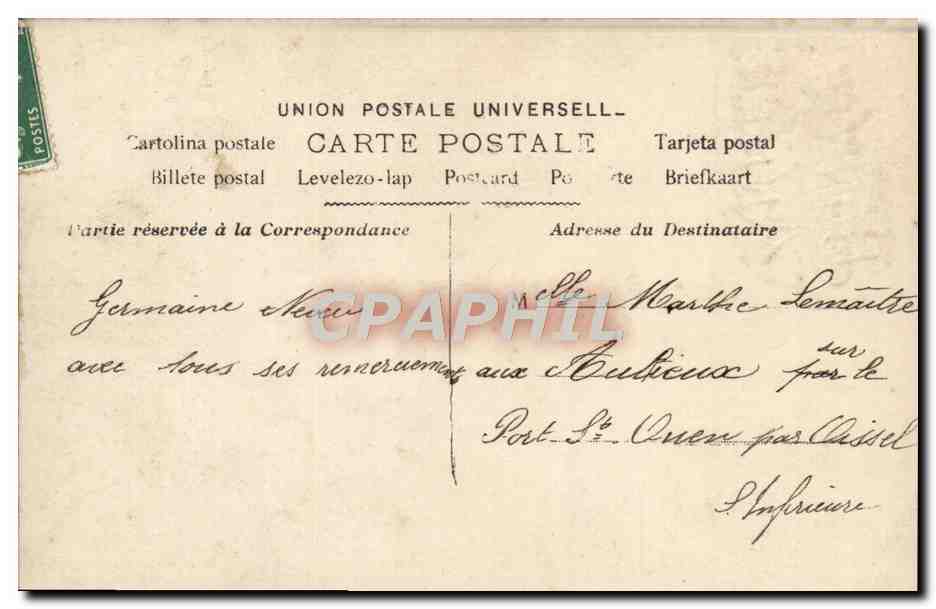 Femme et enfant sur rue — Bonne Année — Sazerac Phot. n°2206 — Verso