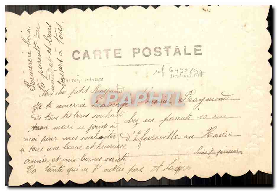 CPA Fantaisie Bonne annee — Rückseite