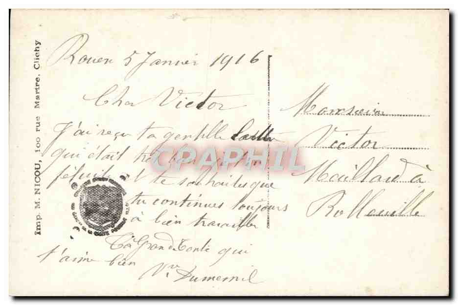 CPA Fantaisie Enfant — Verso