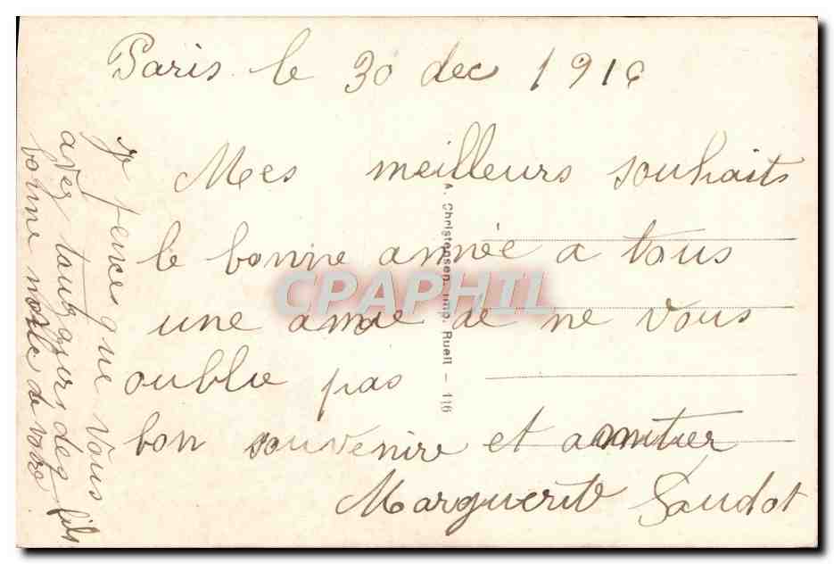 CPA Fantaisie Fleurs Houx — Verso