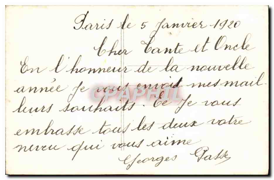 CPA Fantaisie Fleurs — Verso