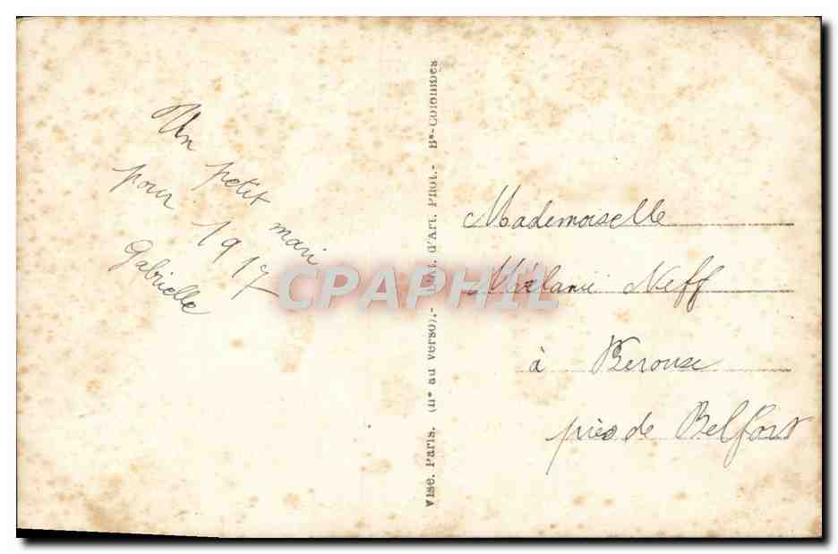 CPA Fantaisie Fleurs — Verso