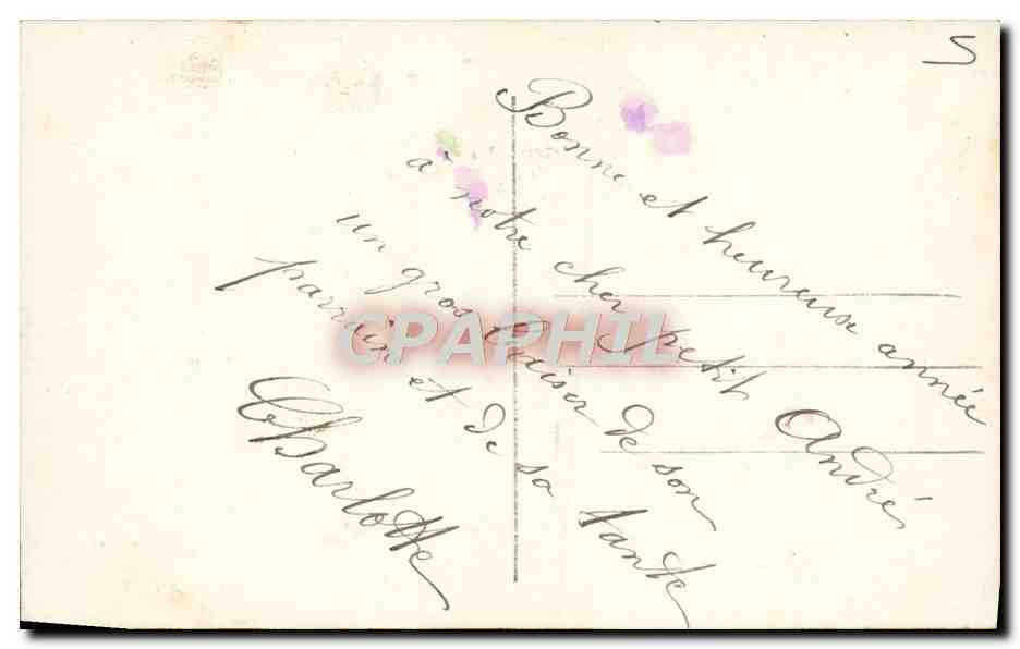 CPA Fantaisie Fleurs — Verso