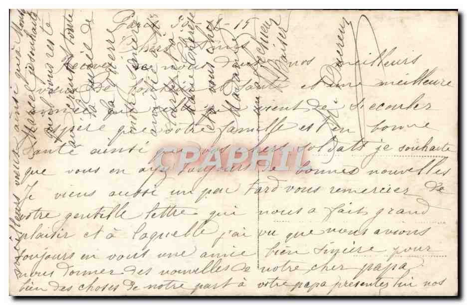 CPA Fantaisie Fleurs — Verso