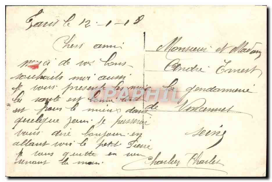 CPA Fantaisie Fleurs — Verso