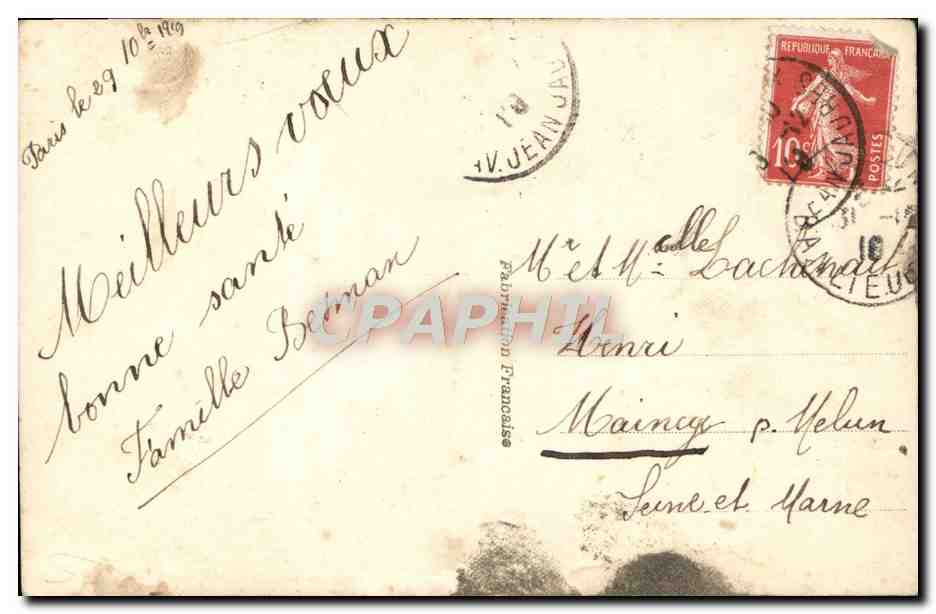 CPA Fantaisie Fleurs — Verso