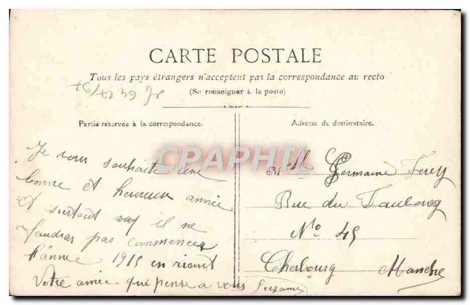CPA Fantaisie Femme Alsace  — Verso