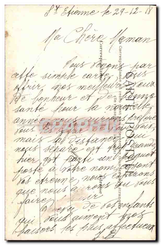 CPA Fantaisie Enfants Soldats Militaria — Rückseite