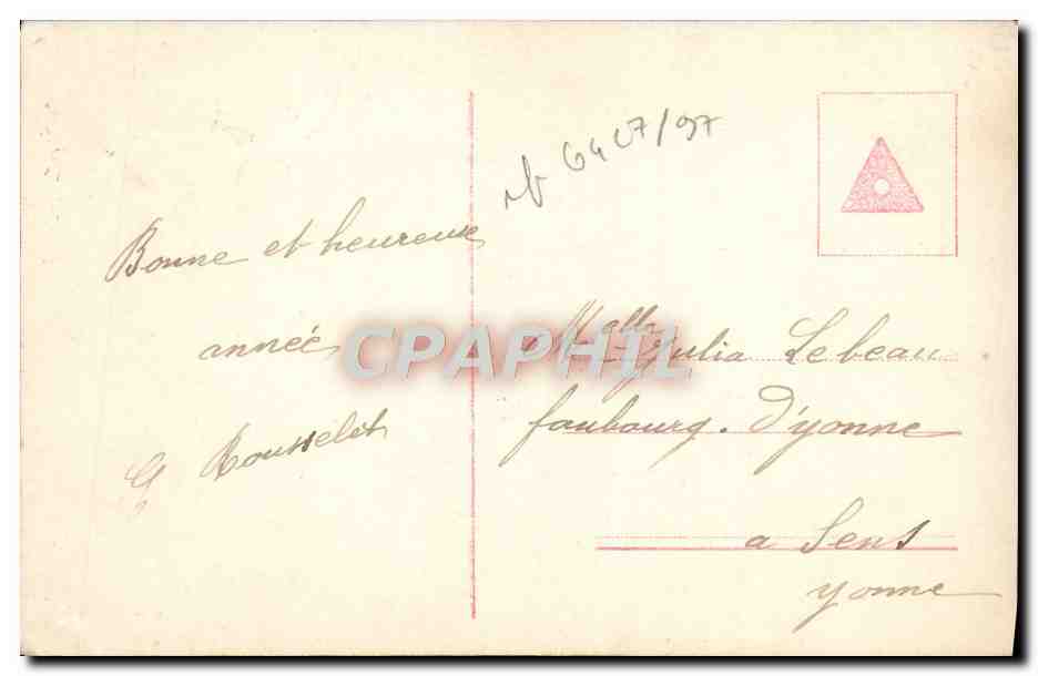 CPA Fantaisie Femme — Rückseite