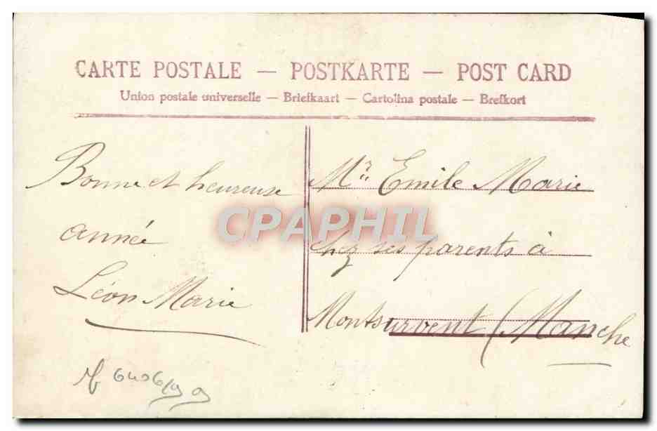 Femme souriante avec couronne de fleurs — Bonne Année — éditeur Paris, n° 553 — Rückseite