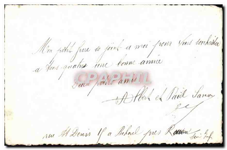 CPA Fantaisie Drapeau Francais 1915 (dessina a la main) Bihorel pres Rouen — Rückseite