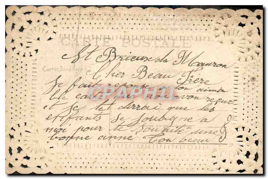 CPA Fantaisie Bonen annee Brodee — Rückseite