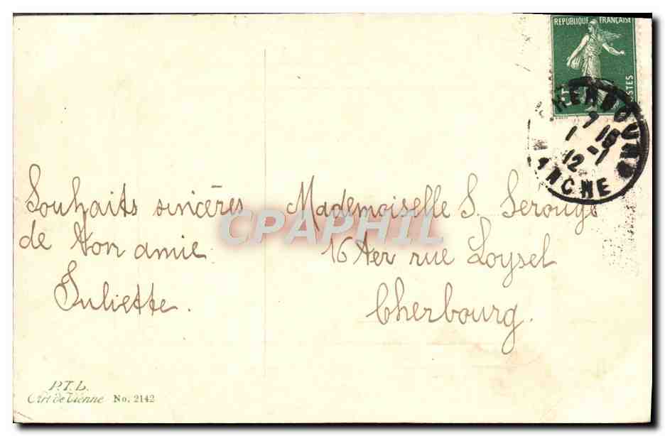 CPA Fantaisie Bonne annee — Rückseite