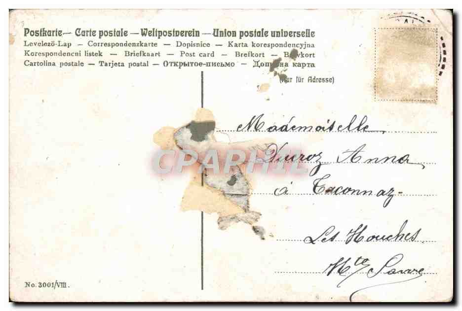 CPA Fantaisie Bonne annee — Verso
