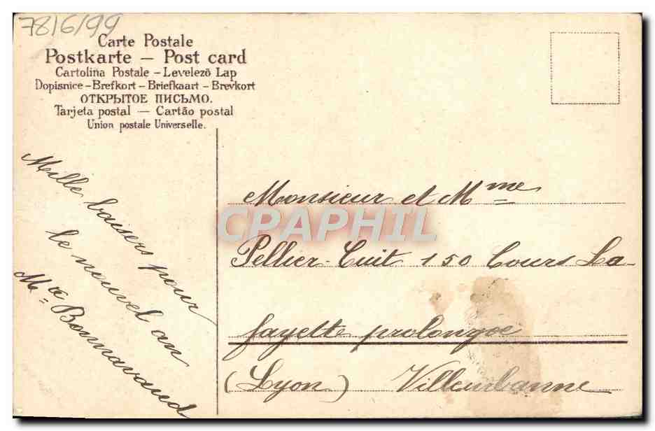 CPA Fantaisie Enfant Fleurs — Verso