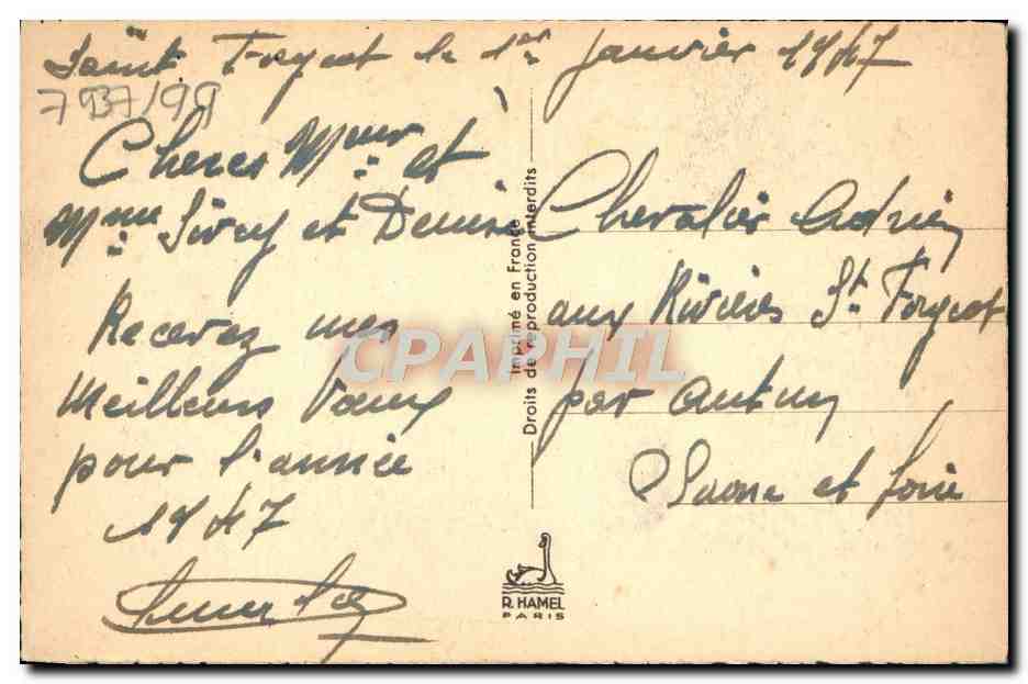 CPA Fantaisie Fleurs — Verso