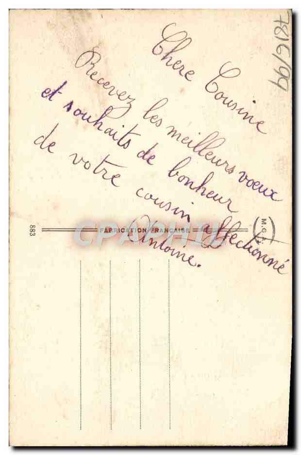 CPA Fantaisie Bonne annee — Rückseite