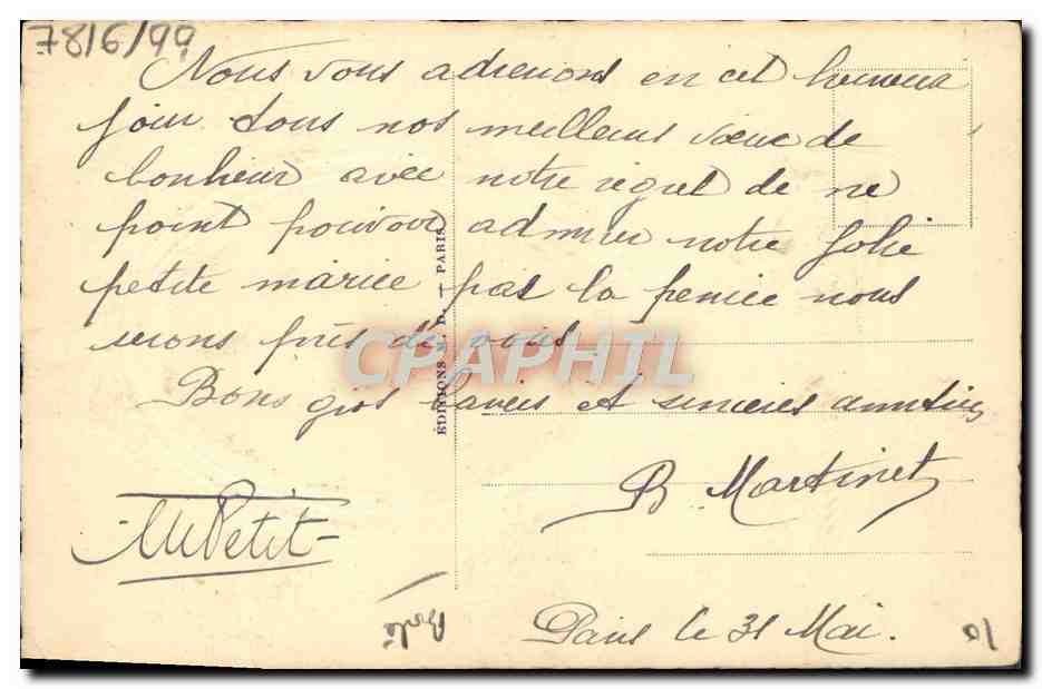 CPA Fantaisie Fleurs — Verso