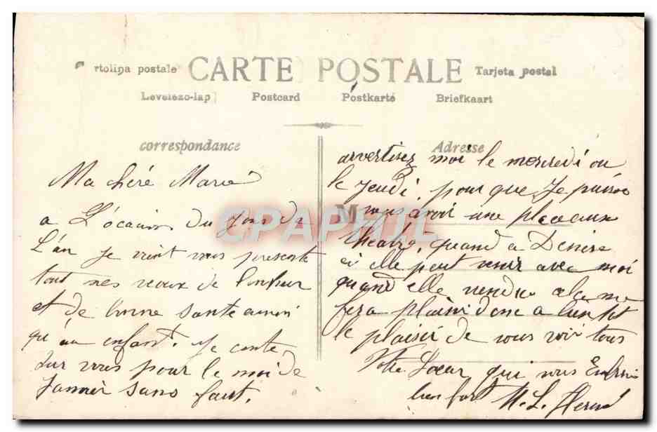 CPA Fantaisie Homme Facteur  — Rückseite