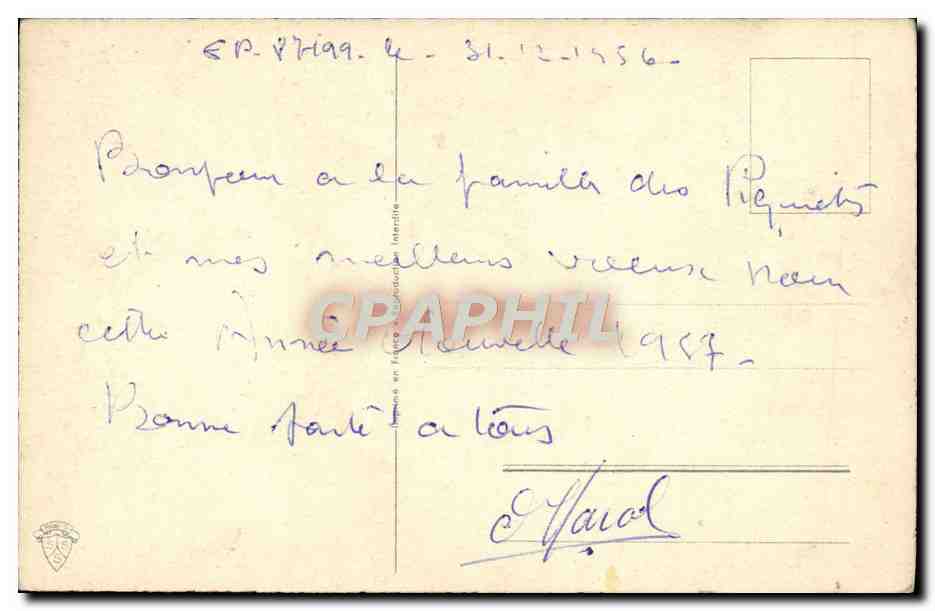 CPA Fantaisie Bonne annee — Verso