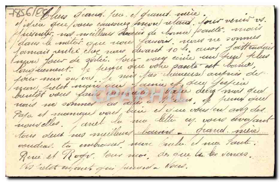 CPA Fantaisie Fleurs — Verso