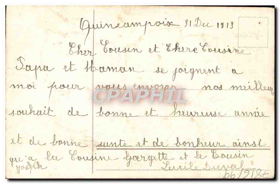 CPA Fantaisie Trefle — Verso