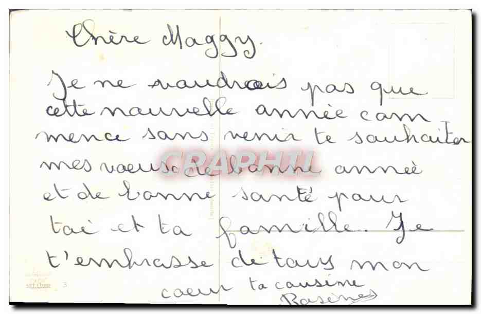 CPA Fantaisie Bonne annee — Rückseite