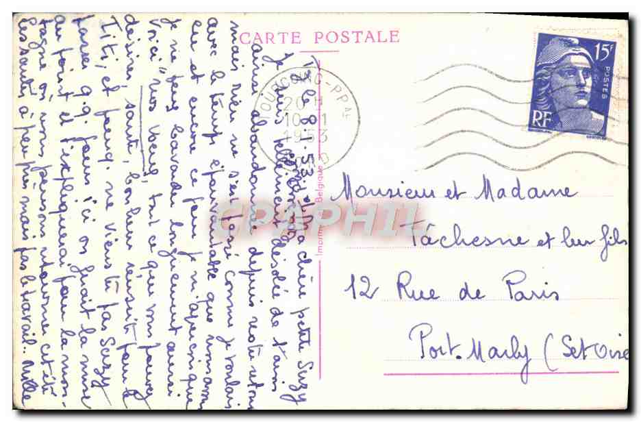 CPA Fantaisie Enfants Luge — Rückseite