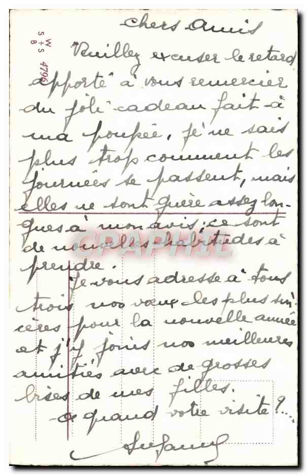 CPA Fantaisie Fleurs Bonne annee — Verso