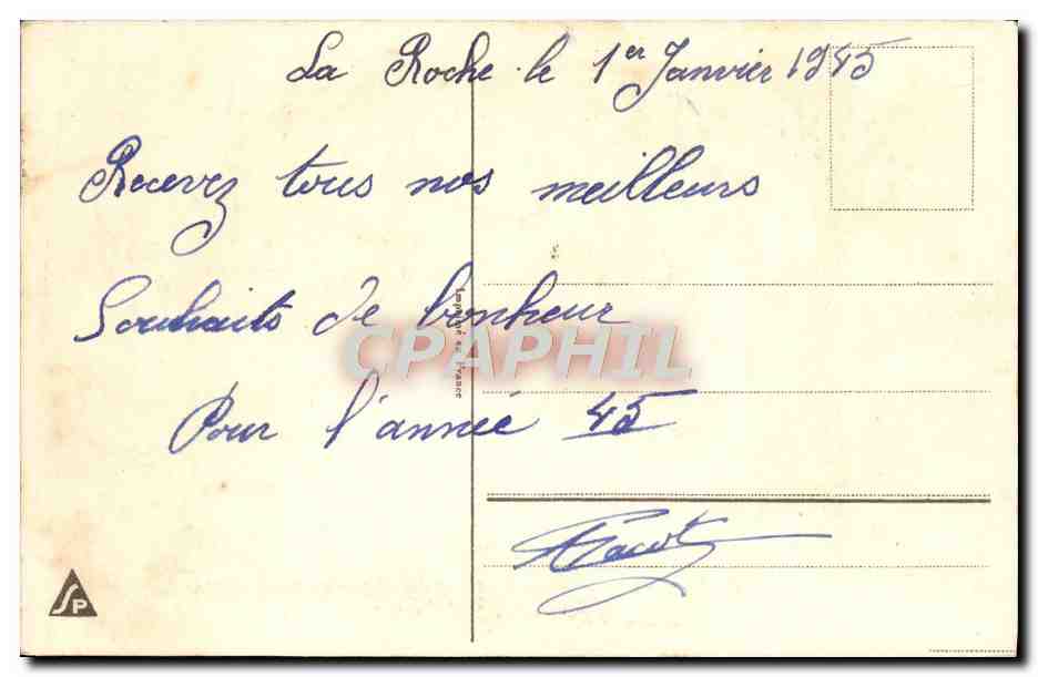 CPA Fantaisie Bonne annee — Verso