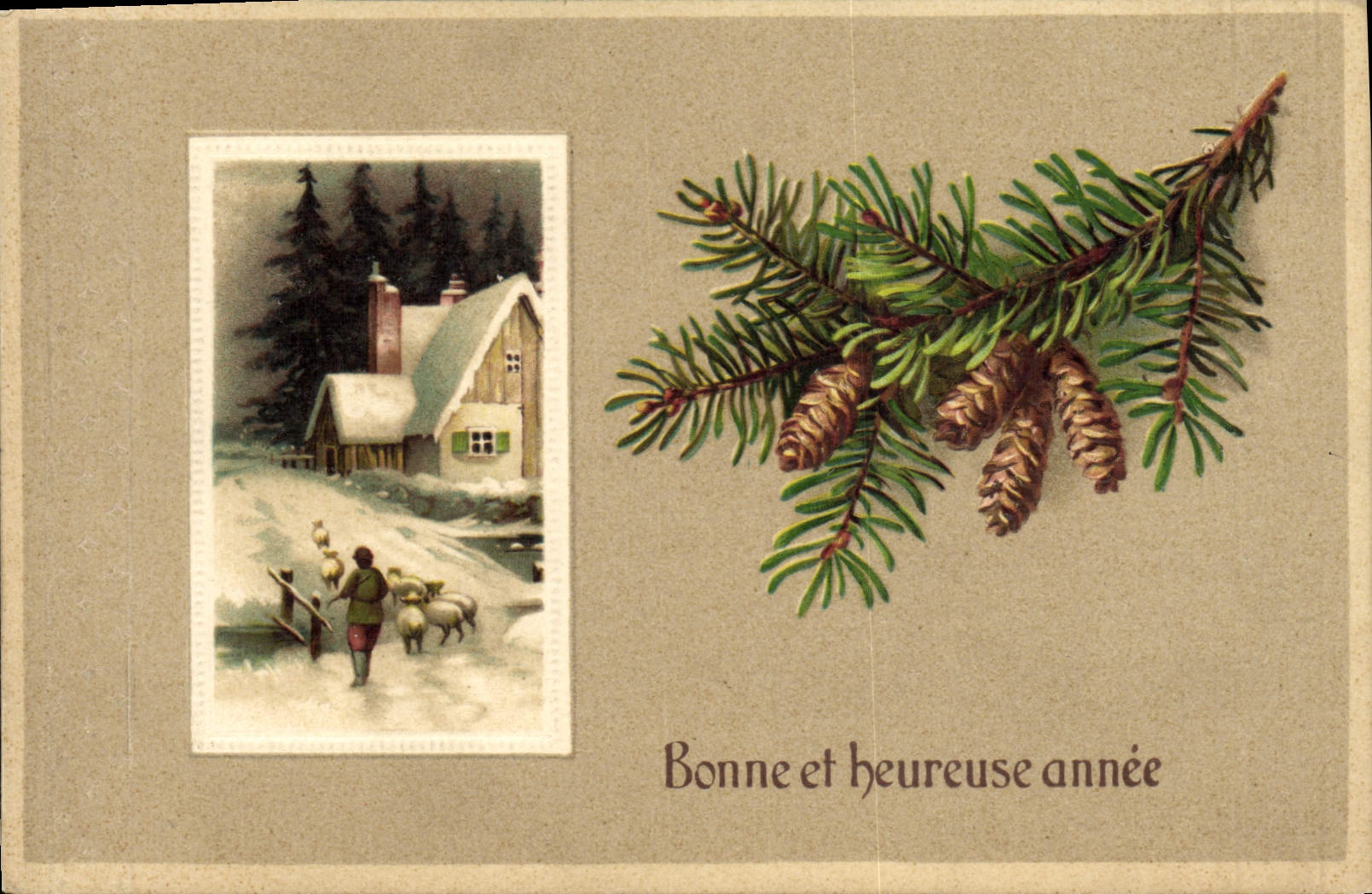 CPA Fantaisie Bonne annee