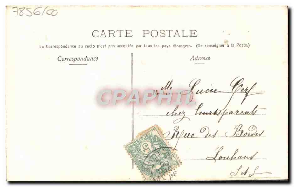 CPA Fantaisie Femme Feleurs  — Rückseite
