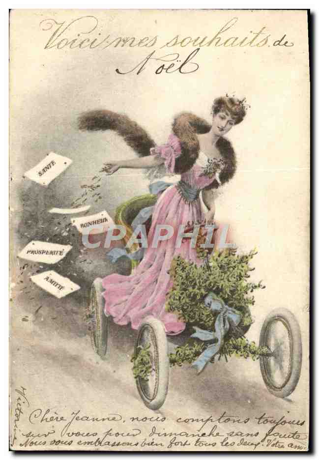 CPA Fantaisie Femme Automobile 