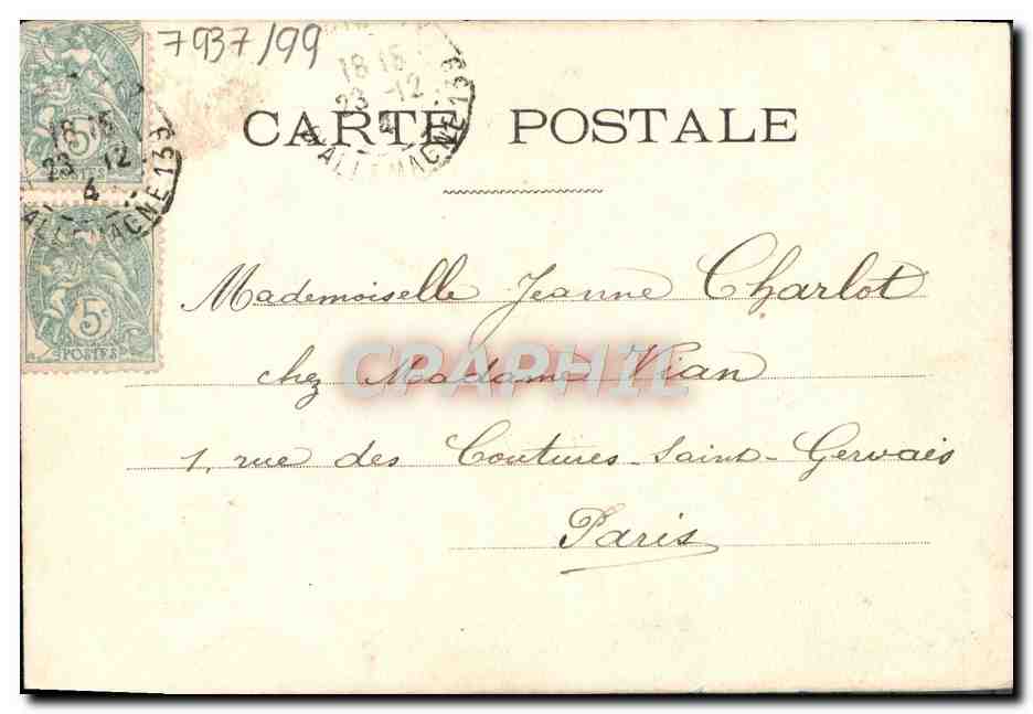 CPA Fantaisie Femme Automobile  — Verso