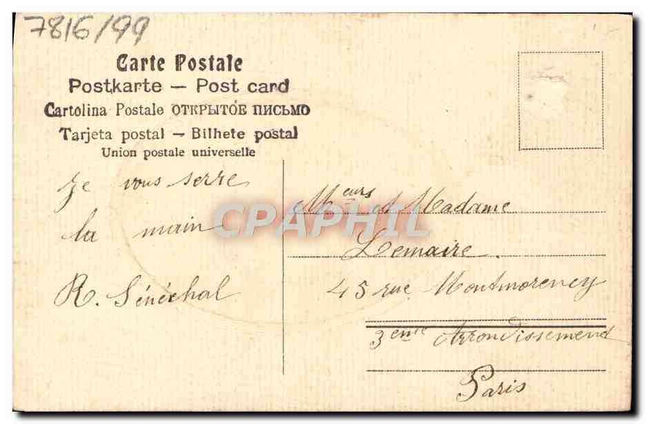 CPA Fantaisie Bonne annee  — Rückseite