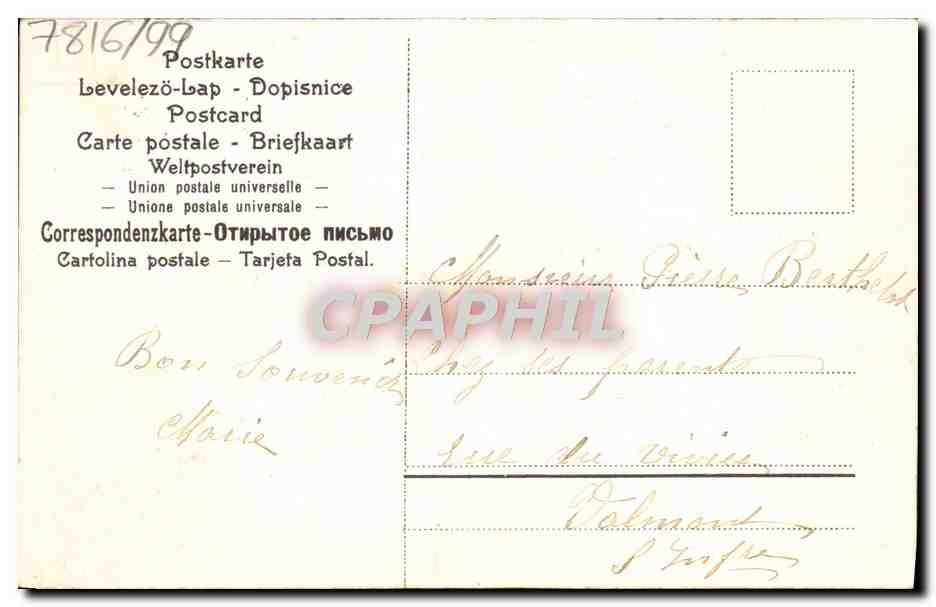 CPA Fantaisie Bonne annee Hirondelles — Rückseite