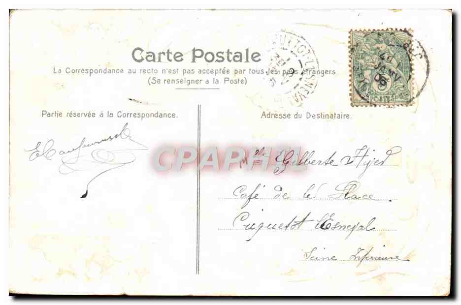 CPA Fantaisie Bonne annee Fer a cheval  — Rückseite
