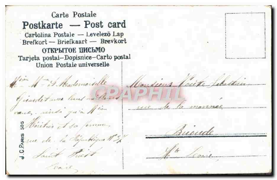 CPA Fantaisie Bonne annee Coeur Fleurs — Rückseite