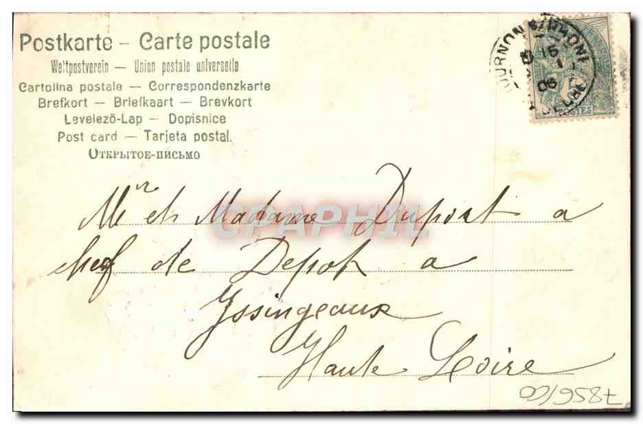 CPA Fantaisie Fleurs  — Verso