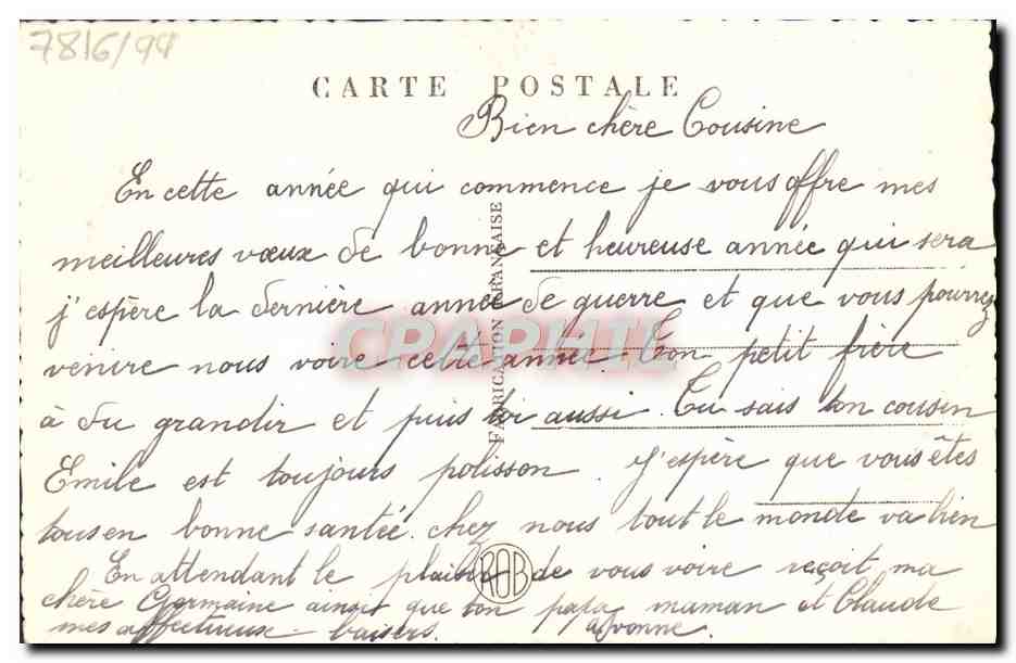 CPA Fantaisie Fleurs  — Verso