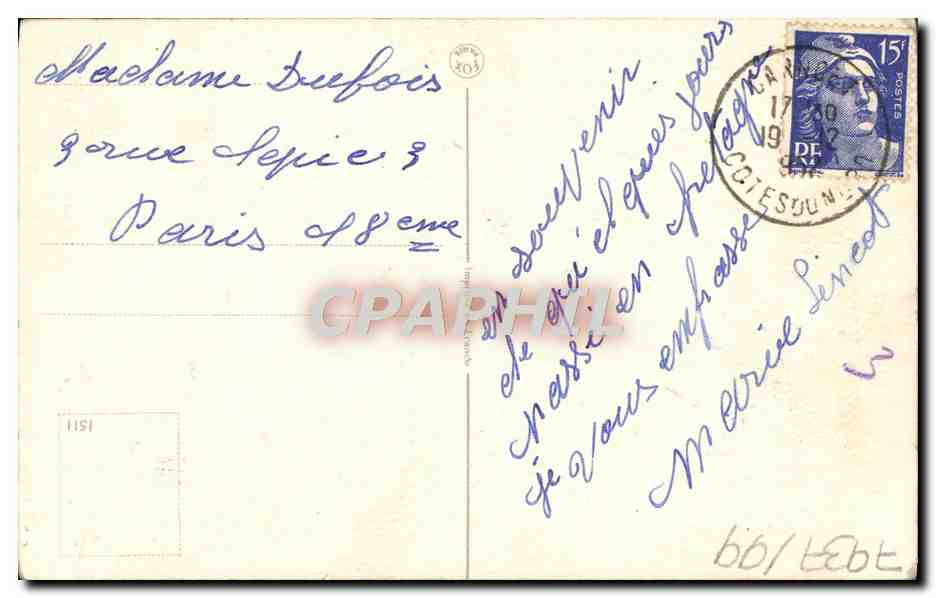 CPA Fantaisie Bonne annee  — Rückseite