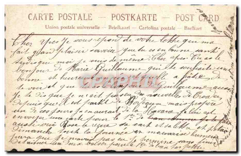 CPA Fantaisie Hirondelle  — Verso
