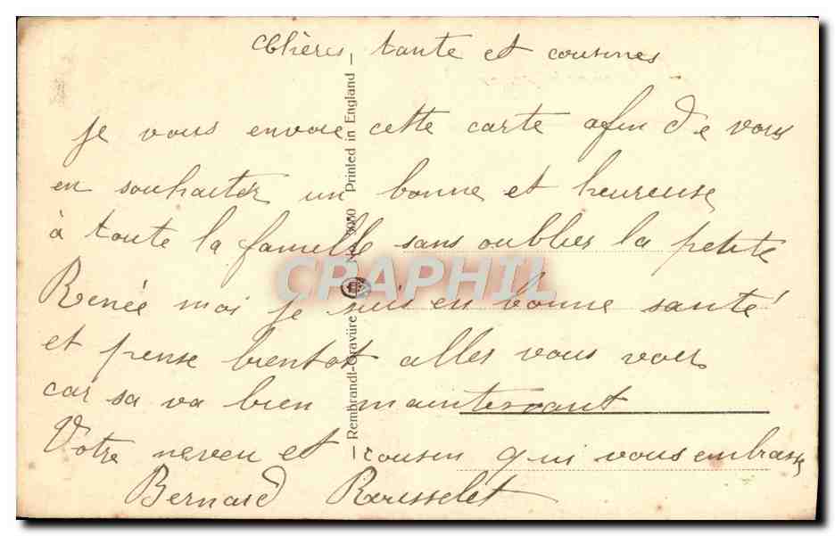 CPA Fantaisie Bonne annee — Rückseite