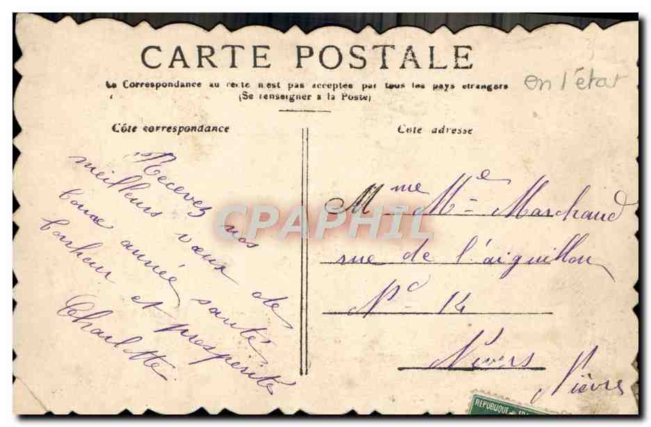 CPA Fantaisie Felle  — Rückseite