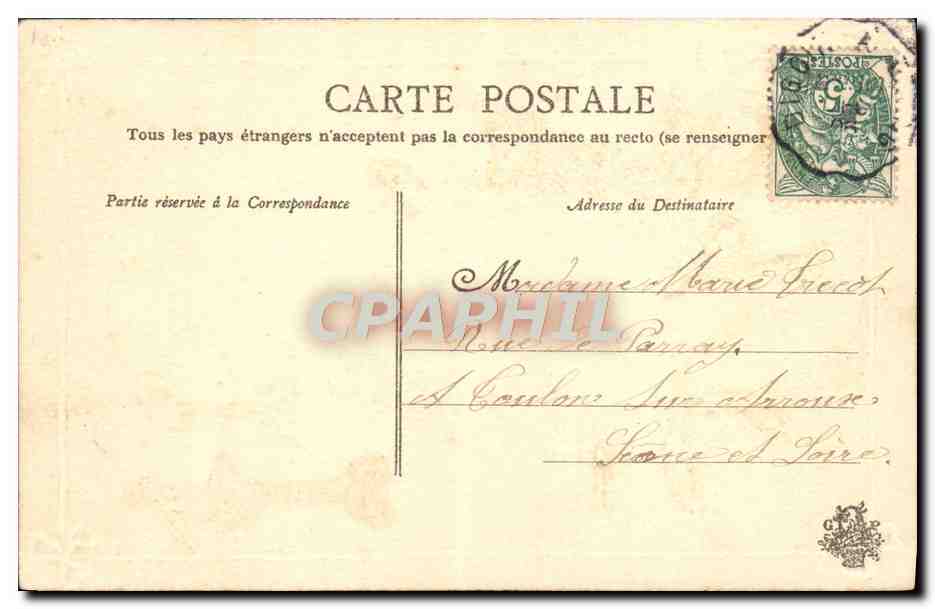 CPA Fantaisie Bonne annee — Rückseite