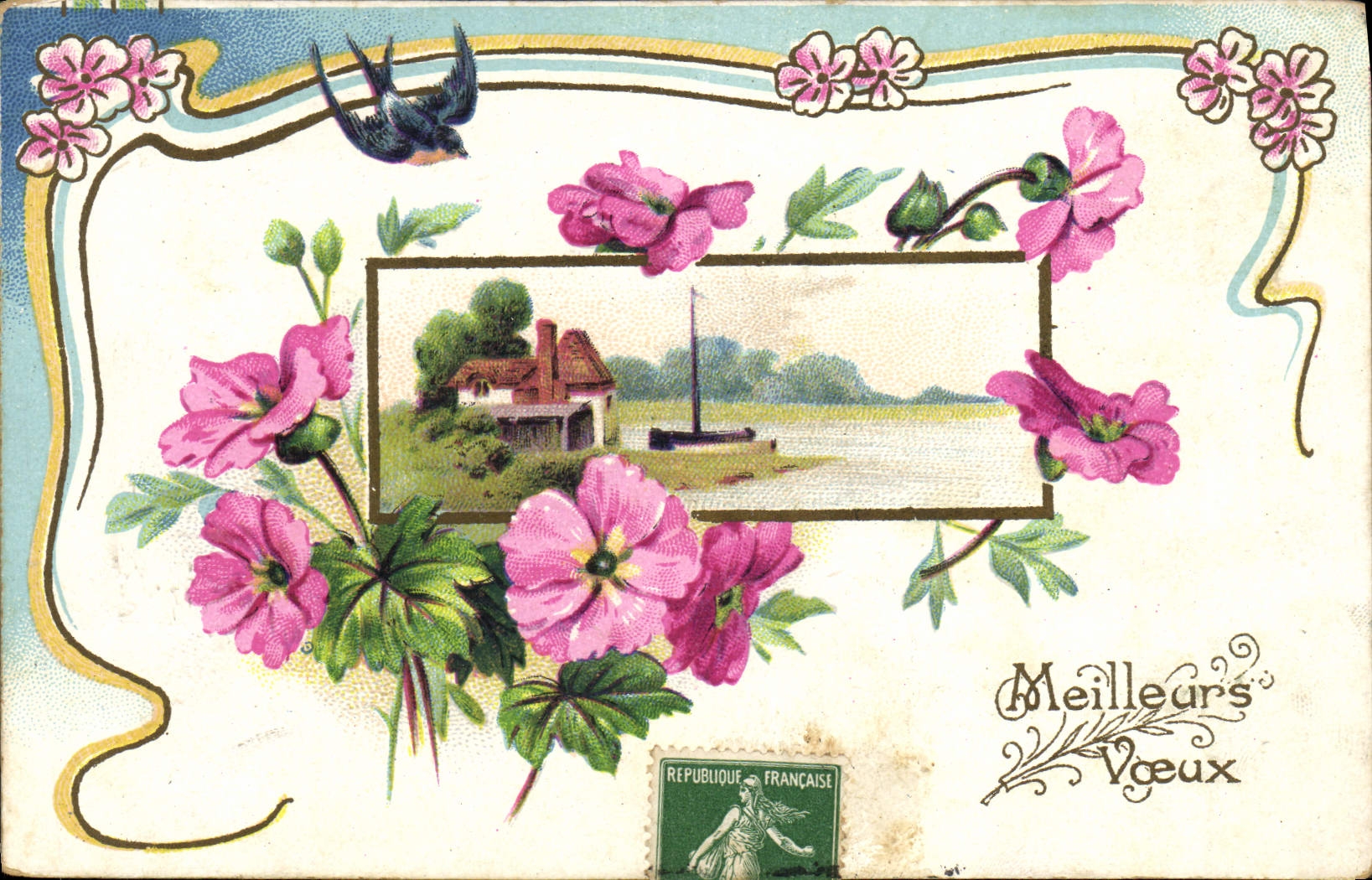 CPA Fantaisie Fleurs