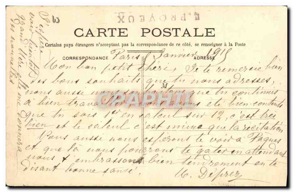 CPA Fantaisie Enfants Bataille de boules de neige  — Rückseite