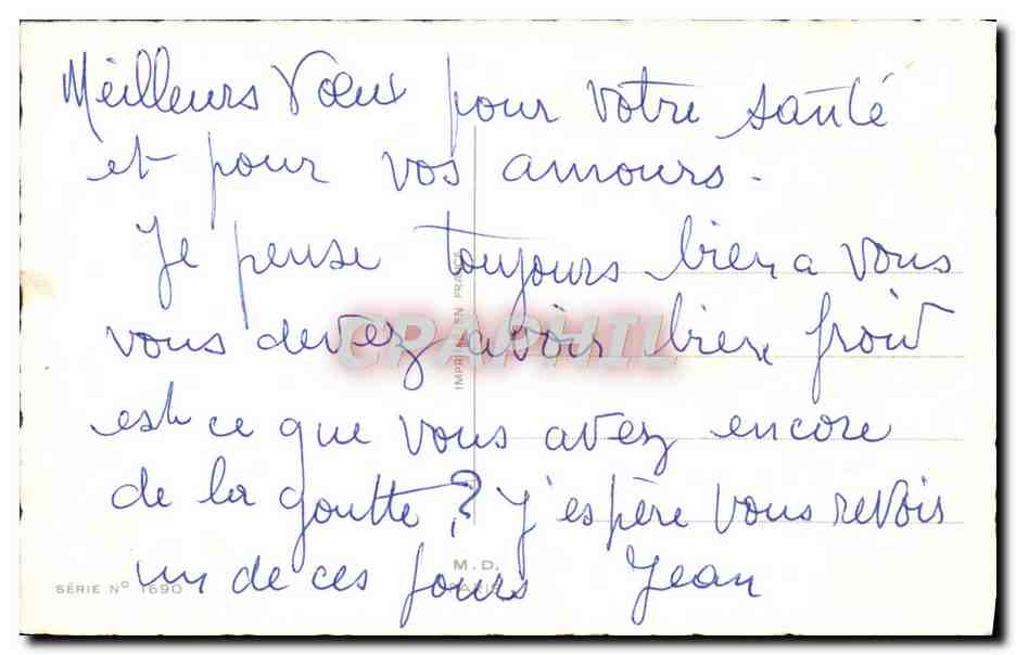 CPA Fantaisie Bonne annee — Verso